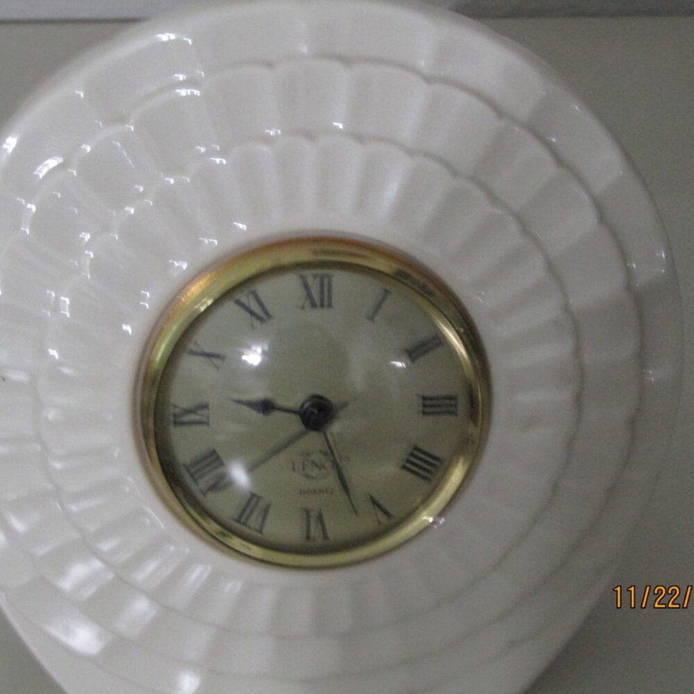 Lenox Grand Ceramic Fine Porcelain Desk Clock